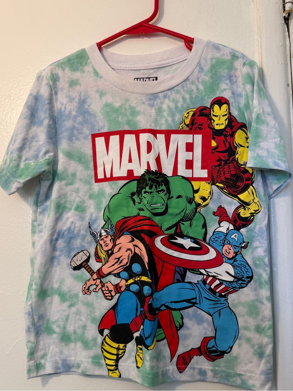 Marvel Avengers Kids Tie Dye Graphic T-Shirt Size 7